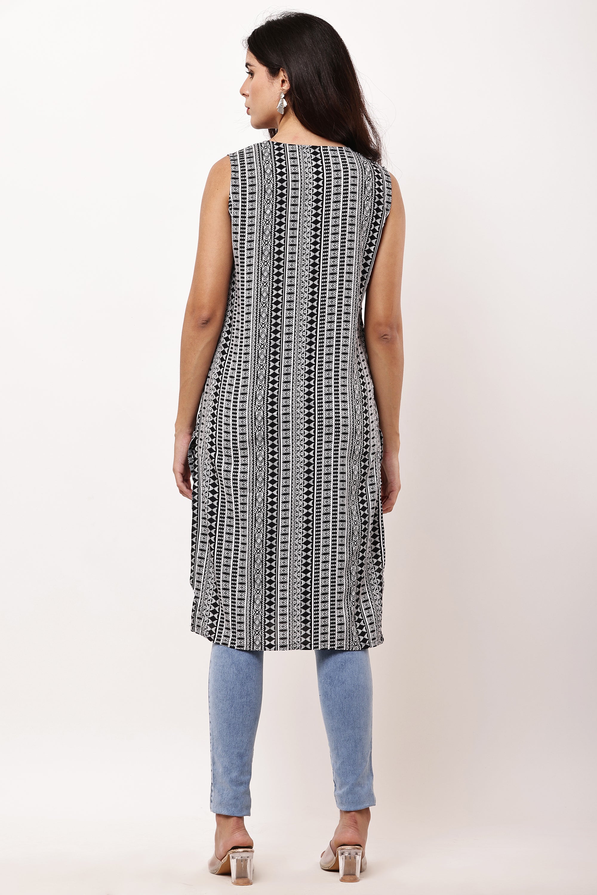 Black & White Grace Kurti