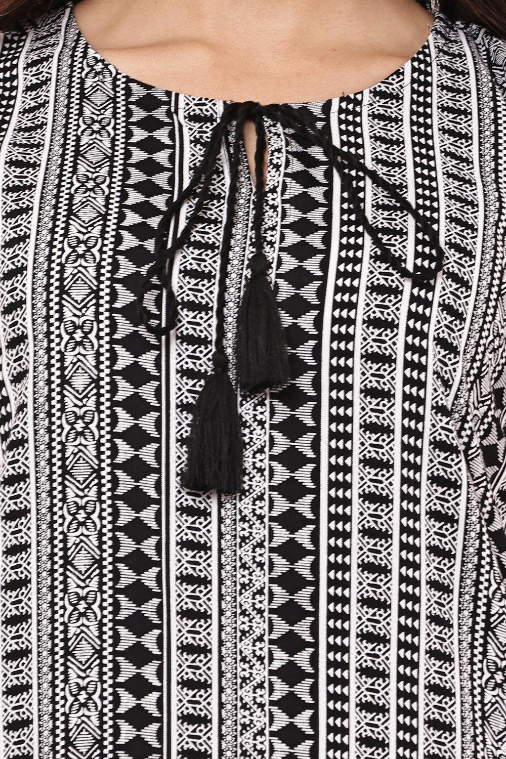 Black & White Grace Kurti