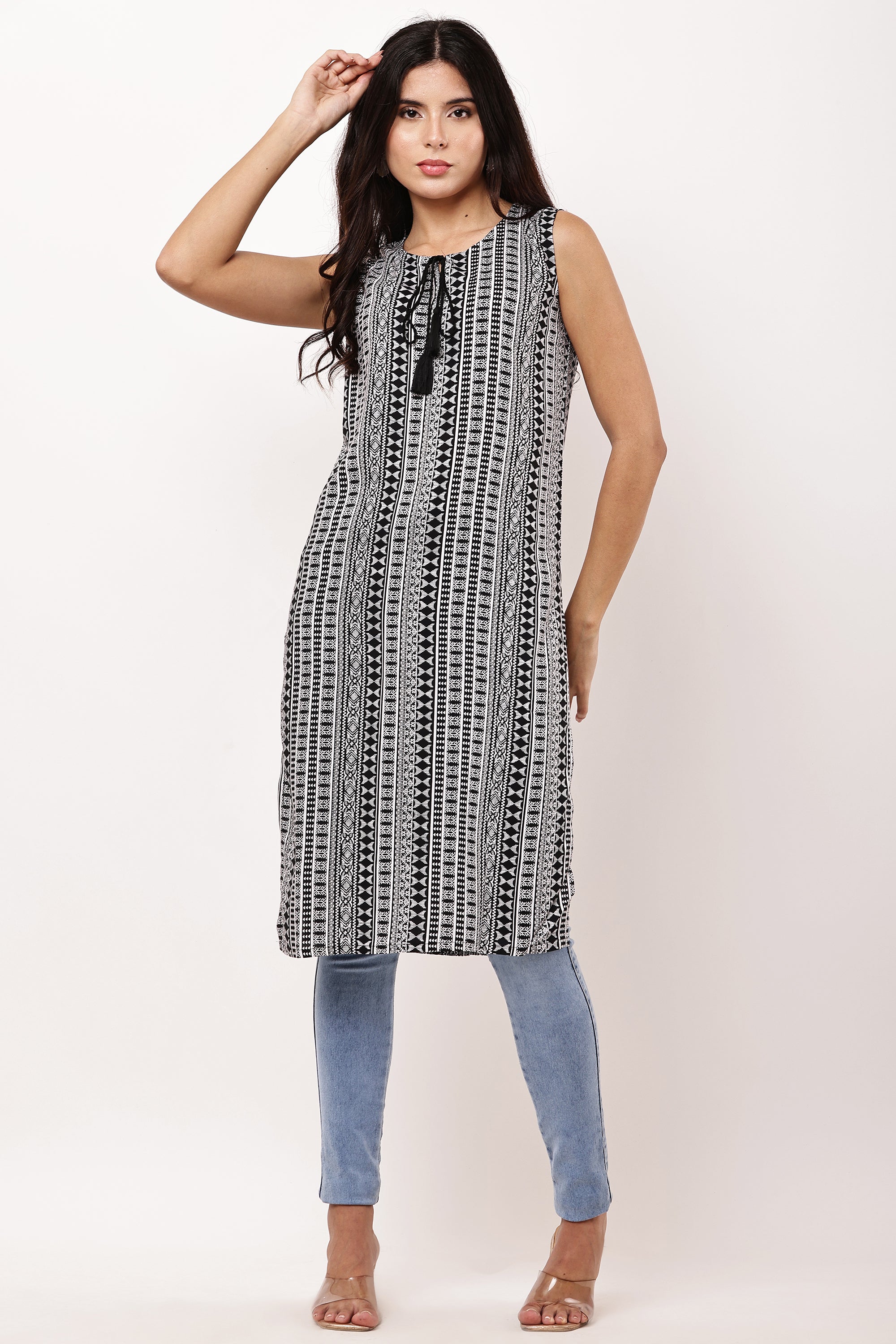 Black & White Grace Kurti