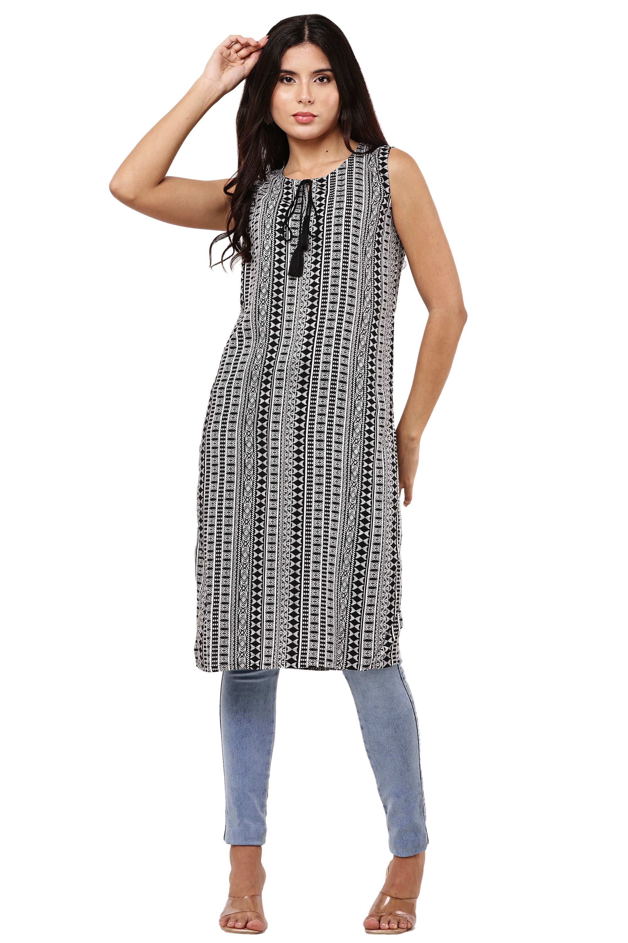 Black & White Grace Kurti