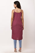 Chic Maroon Printed Kurti