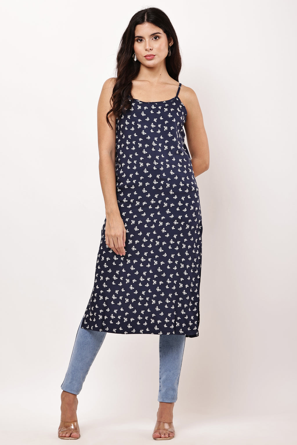 Midnight Blossom Kurti