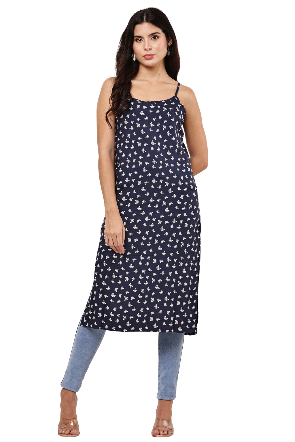 Midnight Blossom Kurti