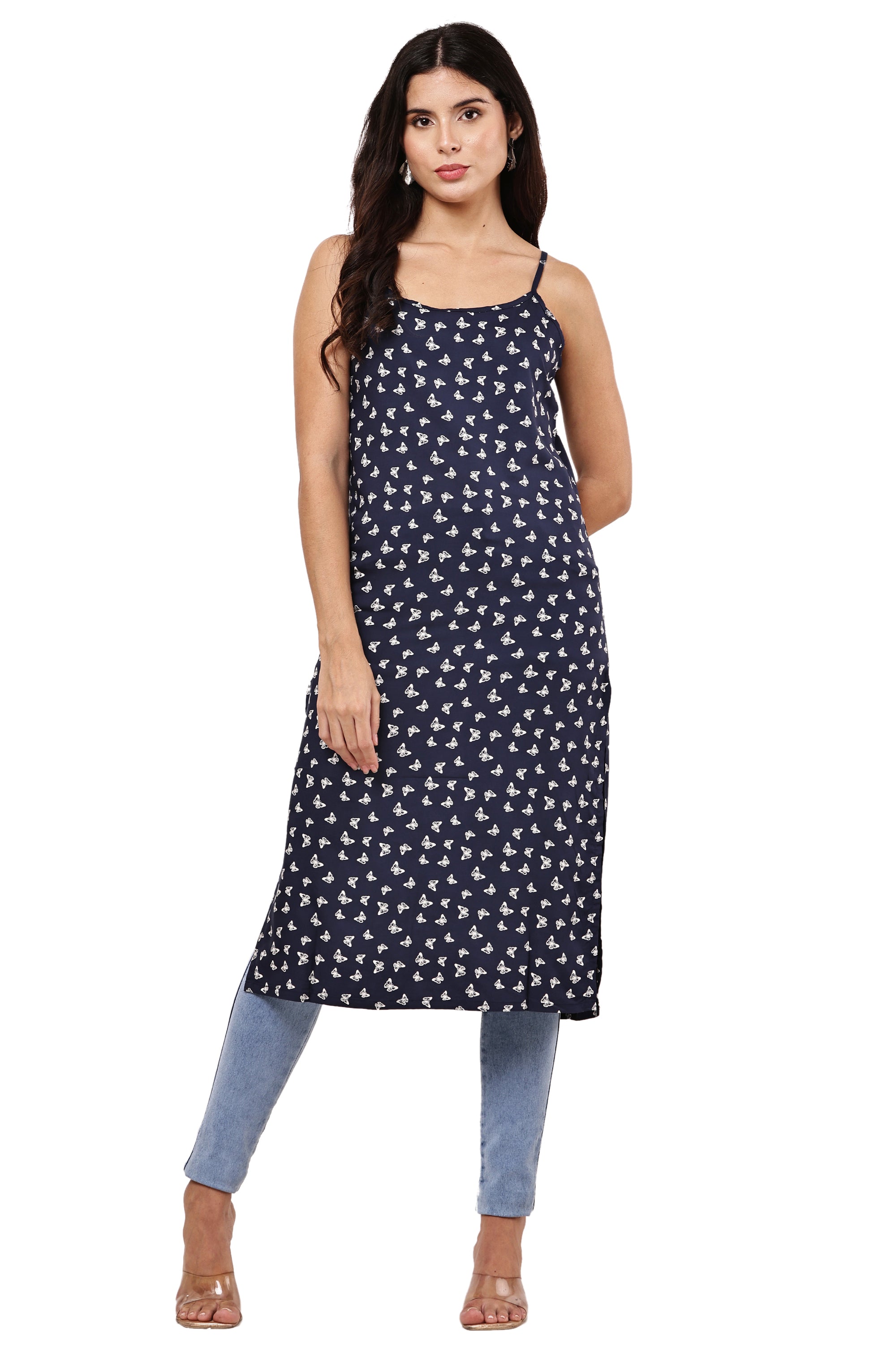Midnight Blossom Kurti