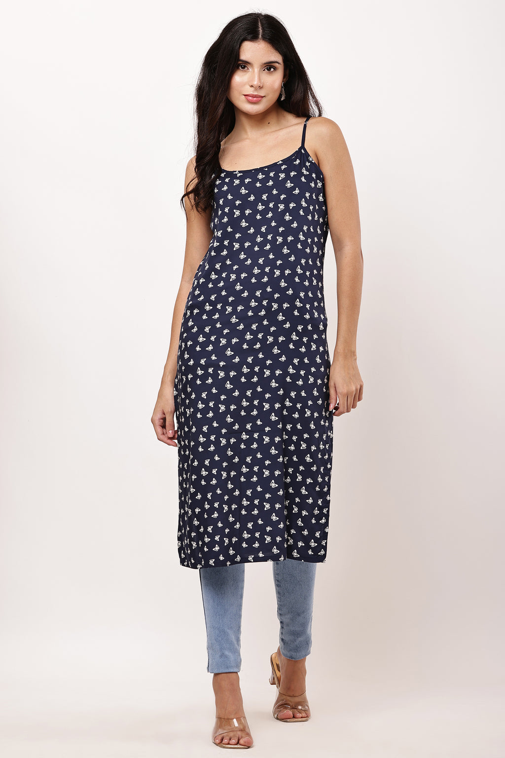 Midnight Blossom Kurti