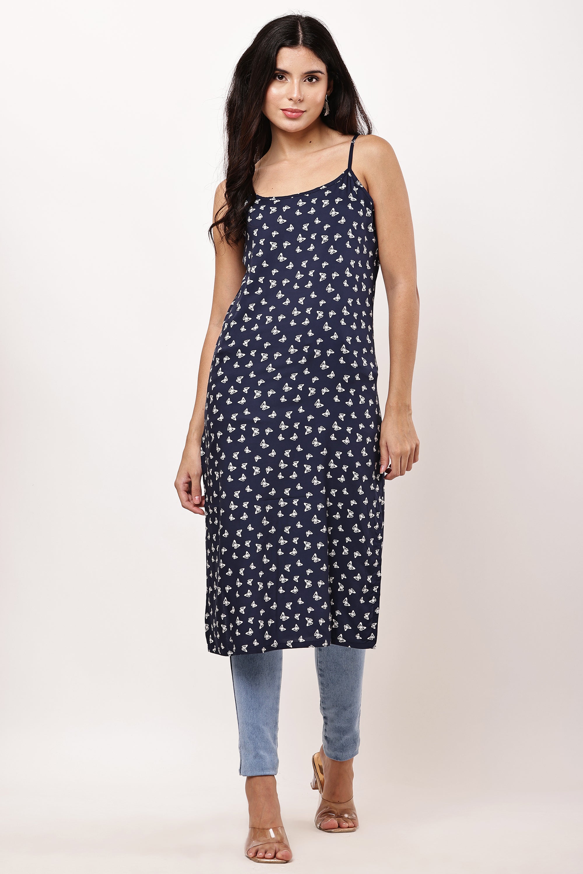 Midnight Blossom Kurti